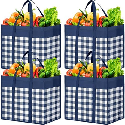WOWBOX Reusable Grocery Bags, Foldable Reusable Shopping Tote Bags