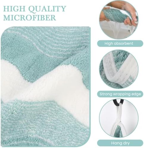 SINLAND Absorbent Coral Velvet Washcloth Ultra Soft Microfiber Face Towels 12 x 12 inch Multi-Purpose Face Cloths for Household and Sport
