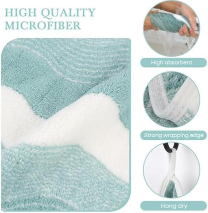 SINLAND Absorbent Coral Velvet Washcloth Ultra Soft Microfiber Face Towels 12 x 12 inch Multi-Purpose Face Cloths for Household and Sport