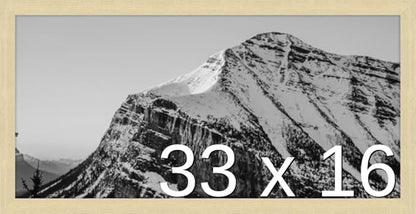 Frame It Easy 33 x 16 Wheat Wood Frame