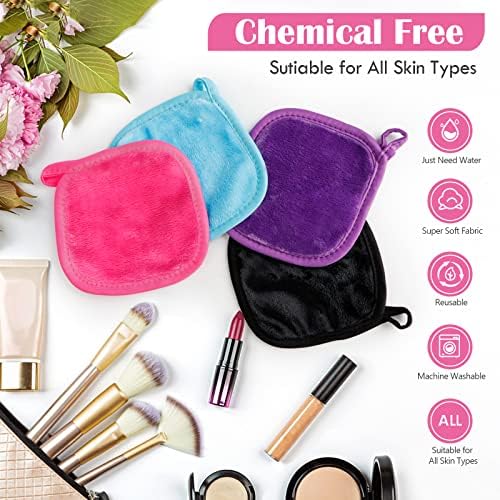 Orighty Makeup Remover Cloths, 24 Pack Makeup Eraser Cloth, 5 x 5 Inch