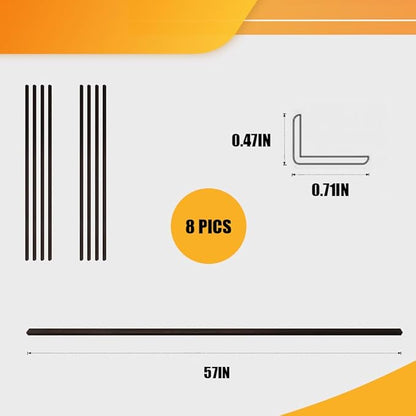 OUZUGIE 8-Pack 57 Inches, WPC Slat Wall Panel Trim, Corner Guard