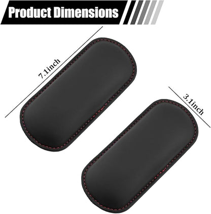 Car Knee Cushion Pad, Memory Foam Microfiber Leather Vehicle Door Armrest Pillow for Leg Elbow, Comfort Automotive Center Console Knee Pad Protector, Universal for Automobile RV Truck (Black)