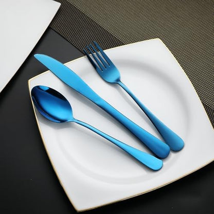 DEVICO Travel Utensils with Case, 5 Piece Portable Silverware Set for Work