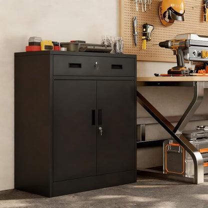 Metal Storage Cabinet 36" H, Garage Storage Cabinet