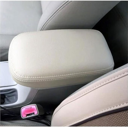 for Toyota Corolla 2007 2008 2009 2010 2011 2012 2013 Synthetic Leather Center Console Pad Armrest Box Cushion Protector (Beige)