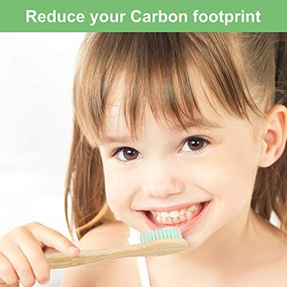 Boao 40 Pieces Bamboo Toothbrushes Charcoal Toothbrush Bamboo Toothbrushes with BPA-Free Nylon Bristles(Multi-Color)