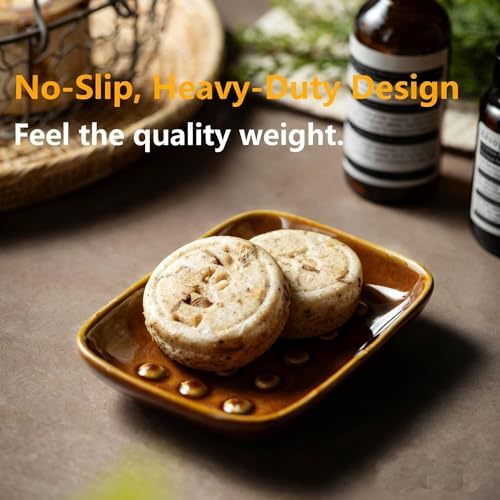 Miamolo Soap Dish for Shower, Soap Holder with Raised Pattern Keep Soap Dry
