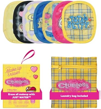 The Original Makeup Eraser 7-Day Set, Erase All Makeup with Just Water, Including Waterproof Mascara, Eyeliner, Foundation, Lipstick, Sunscreen, and More! Clueless, 7ct.