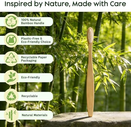 10 Pack Bamboo Toothbrushes Kit, Disposable Travel Toothbrushes with Toothpaste (6g), Individually Wrapped Guest Dental Kit for Hotel Amenities, Airbnb Hosts, Travel & Camping