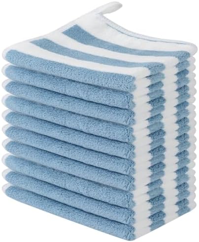 SINLAND Microfiber Facial Cloths Fast Drying Washcloth 12inch x 12inch Absorbent Face Wash Cloth Soft Makeup Remover Cloths