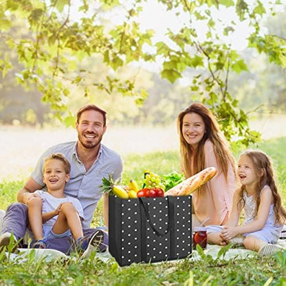 6 Pack Reusable Grocery Bags Waterproof Tote Bags for Shopping Groceries