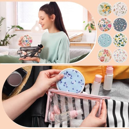 Fanfanwin 24 Pcs Reusable Makeup Remover Pads 4" Microfiber Makeup Cloths