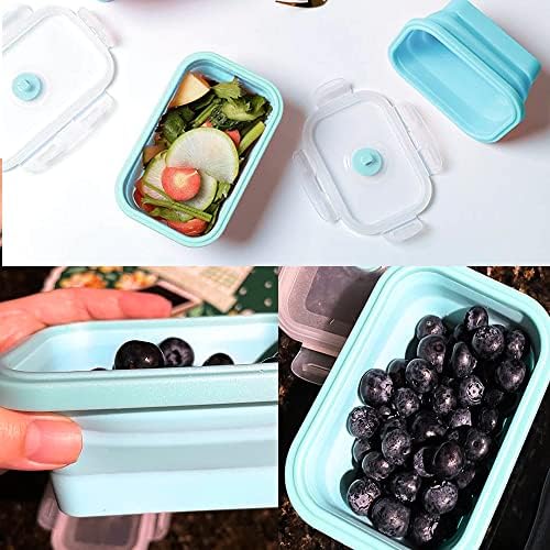 Alimat PluS 3 Pack 27oz Silicone Collapsible Storage Containers, Blue