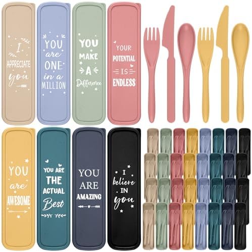 Hushee 36 Pack 36 Pack Employee Appreciation Utensil with Case, Classic