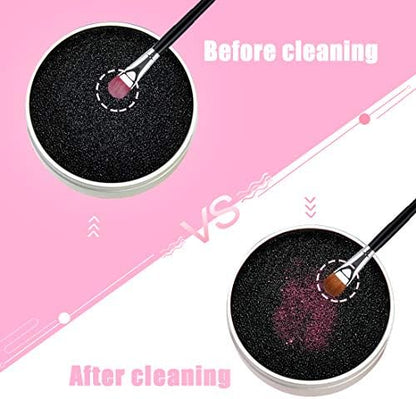 TailaiMei 4 Pack Color Removal Cleaner Sponge, Quickly & Easily Clean Makeup Brushes Without Water or Chemical Solutions Eliminating Drying Time - Switch Eyeshadow Colored Immediately