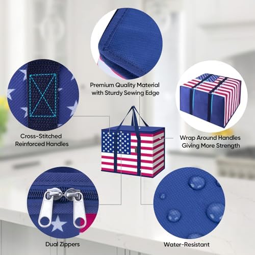 BALEINE Insulated Reusable Grocery Bags with Zippered Top, Large Cooler Bag