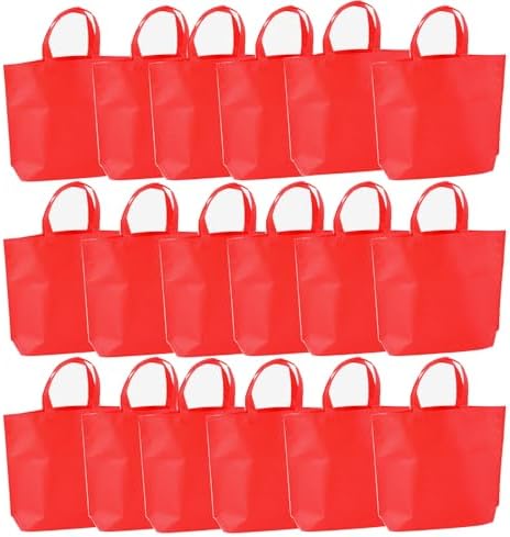 36-Pack Tote Bags Multipurpose Reusable Grocery Bag (Red Colors 36 Pack)
