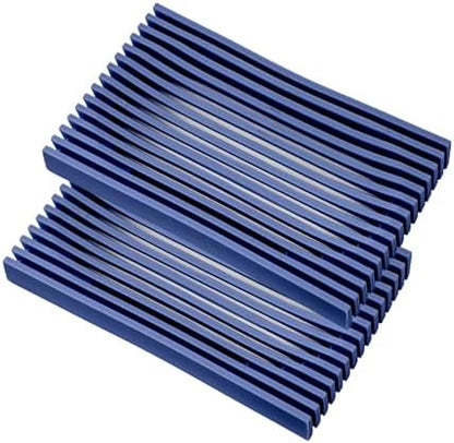 Aoheuo Modern Minimalist Soap Dish (2Pack),Drainage Silicone Soap Holder,5.5 Long by 3.15 Wide,0.55 inches high,Used for Kitchen, Bathroom,and Bar Sink(Blue,Blue)