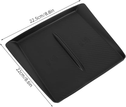 Wireless Charging Pad for Center Console Mat Nonslip Silicone Phone Accessory for Car Interior