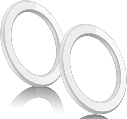 Magnetic Ring Holder for iPhone 14 13 12 Magnet Wall Mobile Phone Holder Magnetic Car Phone Stand for magsafe case (white 2pcs)