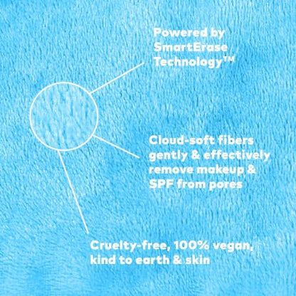 The Original MakeUp Eraser PRO, Effortlessly Remove All Makeup Using Only Water, Including Waterproof Mascara, Eyeliner, Foundation, Lipstick, Sunscreen,and More! Chill Blue, 1 ct.