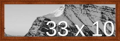 Frame It Easy 33 x 10 Russet Wood Frame