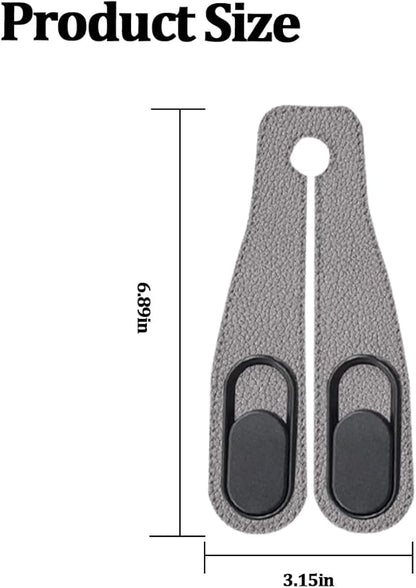 2PCS Car Seat Headrest Hook, Leather Dual Hook Vehicle Seat Back Storage Organizer for Purse Handbag Umbrella, Auto Backseat Groceries Hanger Holder, Universal for Truck SUV Sedan (Gray)