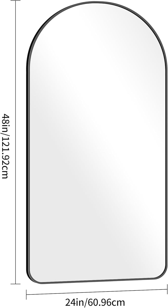 Arched Bathroom Mirror, Wall Mounted Mirror, Living Room, Vertically Hanging