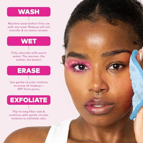 The Original MakeUp Eraser PRO, Effortlessly Remove All Makeup Using Only Water, Including Waterproof Mascara, Eyeliner, Foundation, Lipstick, Sunscreen,and More! Apricot, 1ct