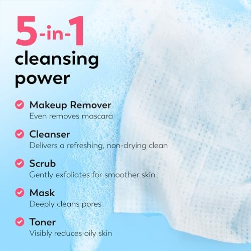 Olay Makeup Remover Wipes, Daily Facials Hydrating Face Cleanser for Normal to Dry Skin, Alcohol & Fragrance Free, Soft Face Wash Towels, Travel Essentials for Women, Convenient Dry Cloths, 66 ct