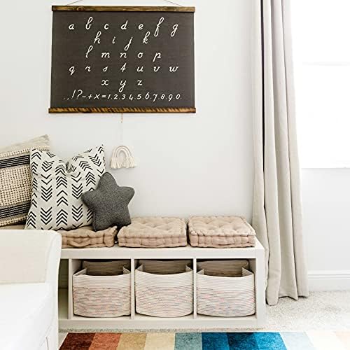 OrganiHaus Rainbow Baskets for Shelves, Set of 3, 15x9x10