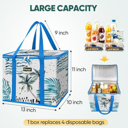 BALEINE 1PK Insulated Reusable Grocery Bag, Heavy Duty Shopping Tote