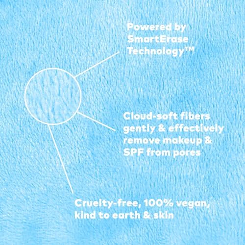 The Original Makeup Eraser 7-Day Set, Erase All Makeup with Just Water, Including Waterproof Mascara, Eyeliner, Foundation, Lipstick, Sunscreen, and More! Cloud 9, 7ct.