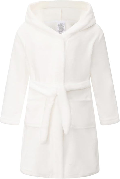 Fraprasty Boys Girls Hooded Robe Soft Touch Robe Kids Terry Cloth Cotton Spa Bathrobe Sleepwear 2-14 Years