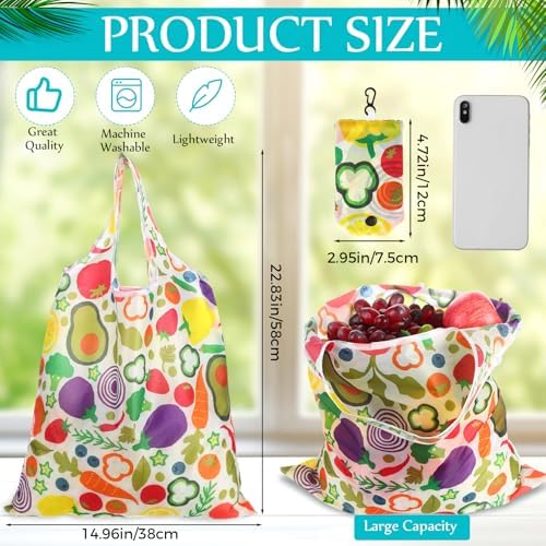 Paterr 46 Pcs Foldable Reusable Grocery Bags Bulk Machine Washable Waterproof Shopping Bags Packable Grocery Tote Pouches