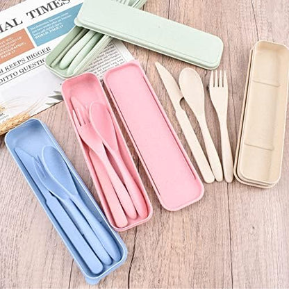 8 Sets Portable Cutlery Set,Reusable Travel Utensils with Case