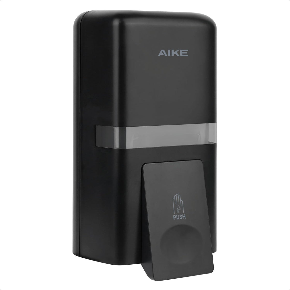 AIKE Wall Mount Liquid Soap Dispenser, 27oz Large Capacity with Extended Pump for Commercial Bathrooms(Black)