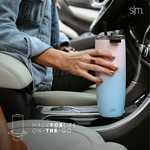 Simple Modern Travel Coffee Mug Tumbler with Flip Lid | Reusable Insulated Stainless Steel Cold Brew Iced Coffee Cup Thermos | Gifts for Women Men Him Her | Voyager Collection | 16oz | Canary