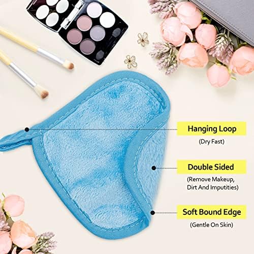HOMEXCEL Makeup Remover Cloth 12 Pack Reusable Makeup Remover Pads Washable