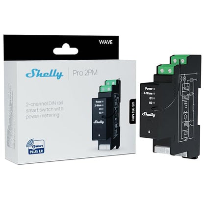 Shelly Wave Pro 2PM US LR | Z-Wave Long Range 2-Channel Smart Relay Switch