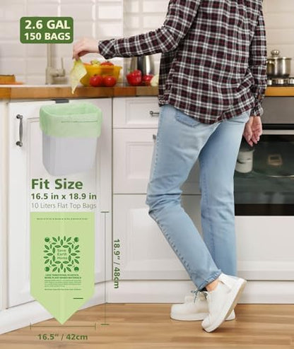 AYOTEE Small Compost Bags 2.6 Gallon Trash Bag, 150 Ct, Unscented Trash bag