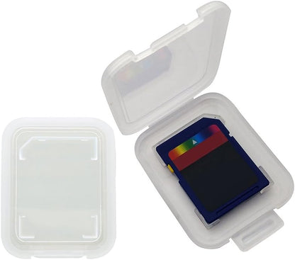 Plastic Memory Card Storage Case Compatible with SD MMC/SDHC PRO Duo White (20 PCS)