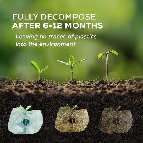 ANECO Compostable Food Waste Bags 3 Gallon With Handles (30 Count)