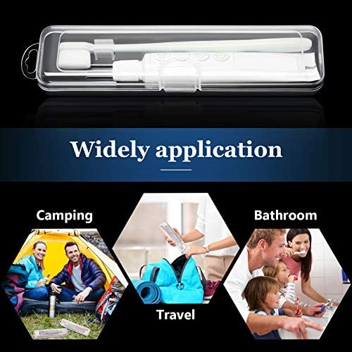 Patelai 2 Pack Toothbrush Case Container for Travel, Clear Portable Holder