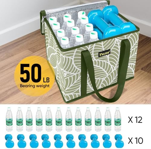 BALEINE 1PK Insulated Reusable Grocery Bag, Heavy Duty Shopping Tote