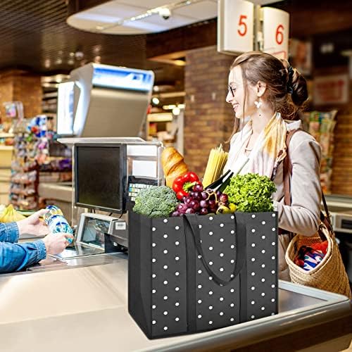 6 Pack Reusable Grocery Bags Waterproof Tote Bags for Shopping Groceries