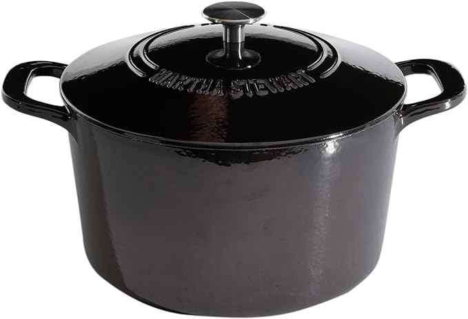 MARTHA STEWART Gatwick 7-Quart Enamel Cast Iron Dutch Oven Pot