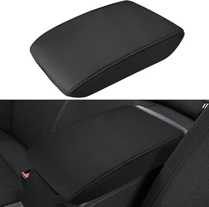 INTGET Car Center Console Armrest Cover for VW Volkswagen Jetta Accessories 2012 2013 2014 2015 2016 2017 2018 Middle Arm Rest Seat Box Cover Elbow Cushion Pad (Black, 2012-2018 B Version)