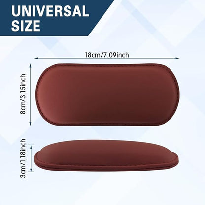 2PCS Car Door Armrest Pads, Soft Leather Car Armrest Cushion with Memory Foam, Comfortable Auto Center Console for Leg Elbow, Elbow Pads Interior Accessories Fit Most Vehicles (Volcanic Red)